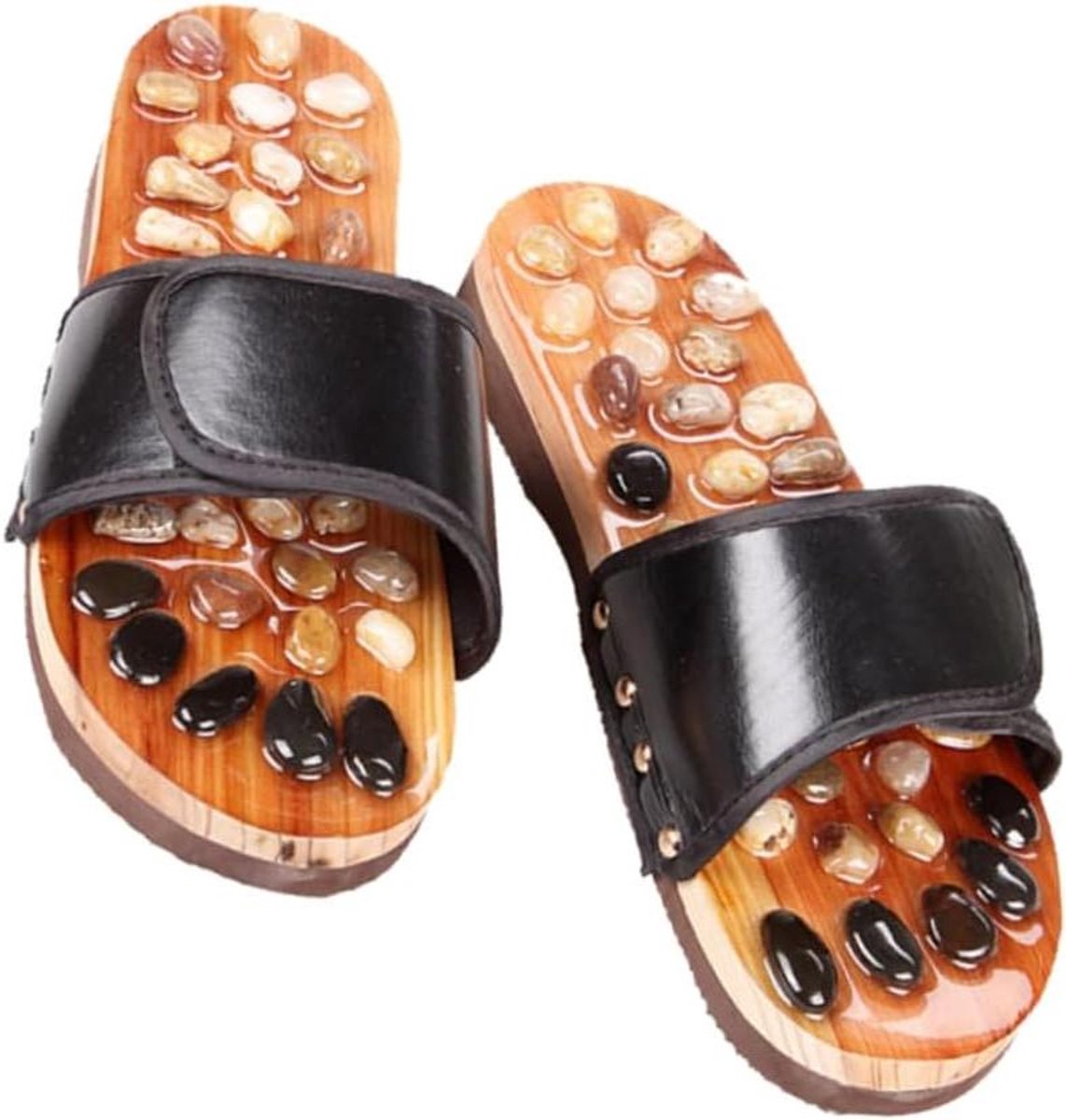 Reflexologie Massage Slippers - Acupressuur Schoenen - Voetpijn Verlichten - Acupunt Stimulatie - Maat 37 - Zwart
