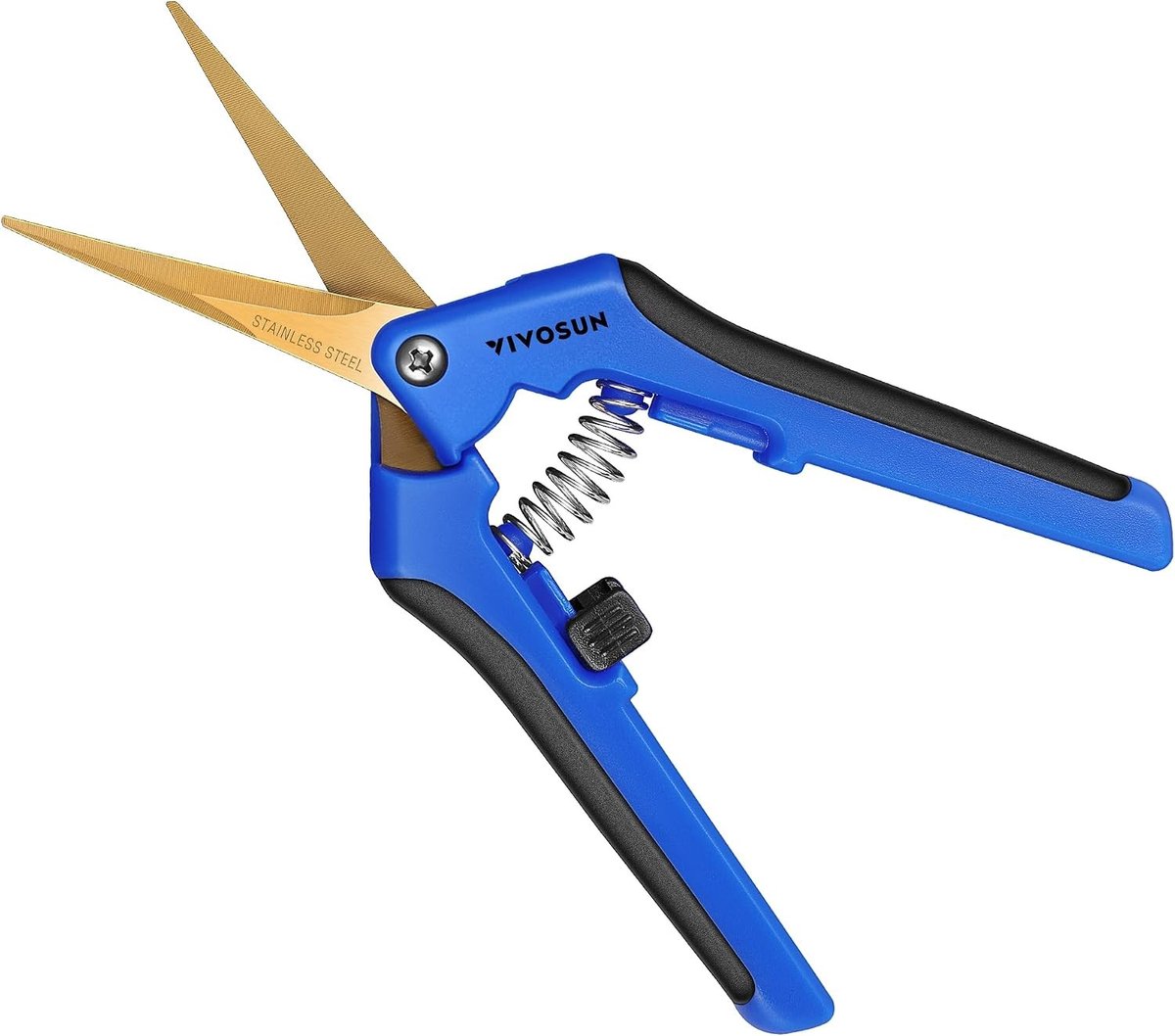Set van 2 Gebogen Tuinschaar van 6,5 Inch met Titanium Gecoate Precisiebladen voor Nauwkeurig Snoeien en Knippen