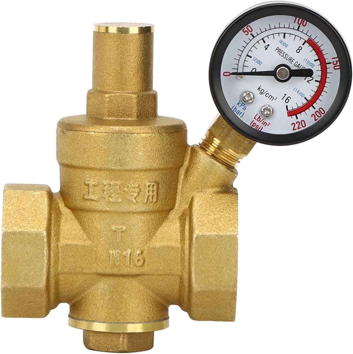 Waterdrukregelaar DN25 - 1 Inch Messing - Verstelbare drukverlager - Geschikt voor tapwaterinstallaties - ShopVlot