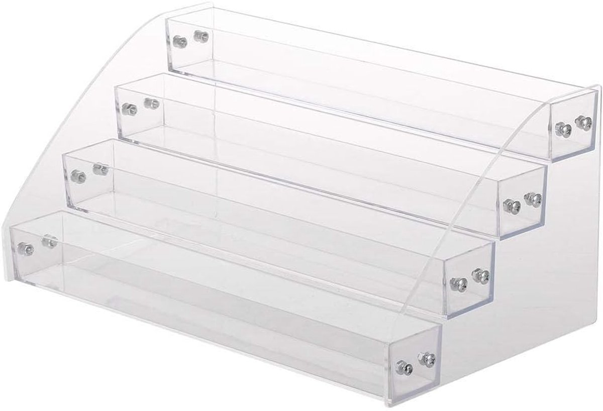 SnelShoppen - Nagellak Organizer, Lipstick Rack, Make-up Display Stand, Transparante Opbergdoos voor Cosmetica, 4 Verdiepingen, Perfect voor Schoonhei