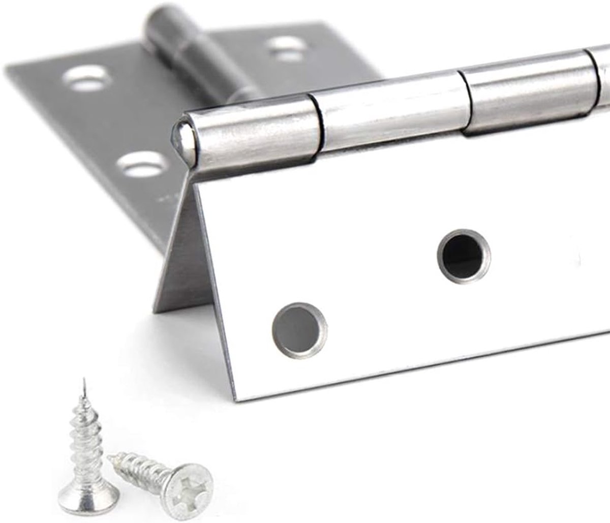 SnelShoppen - Roestvrijstalen Vouwscharnieren - Buitenhardware Deurscharnieren Kastmeubilair met Schroeven, 2.5 Inch (59x35x1.2mm) - 4 Stuks