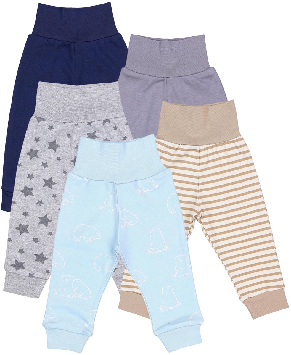 Omgoods - Set van 5 Kleurige Baby Broekjes voor Jongens en Meisjes