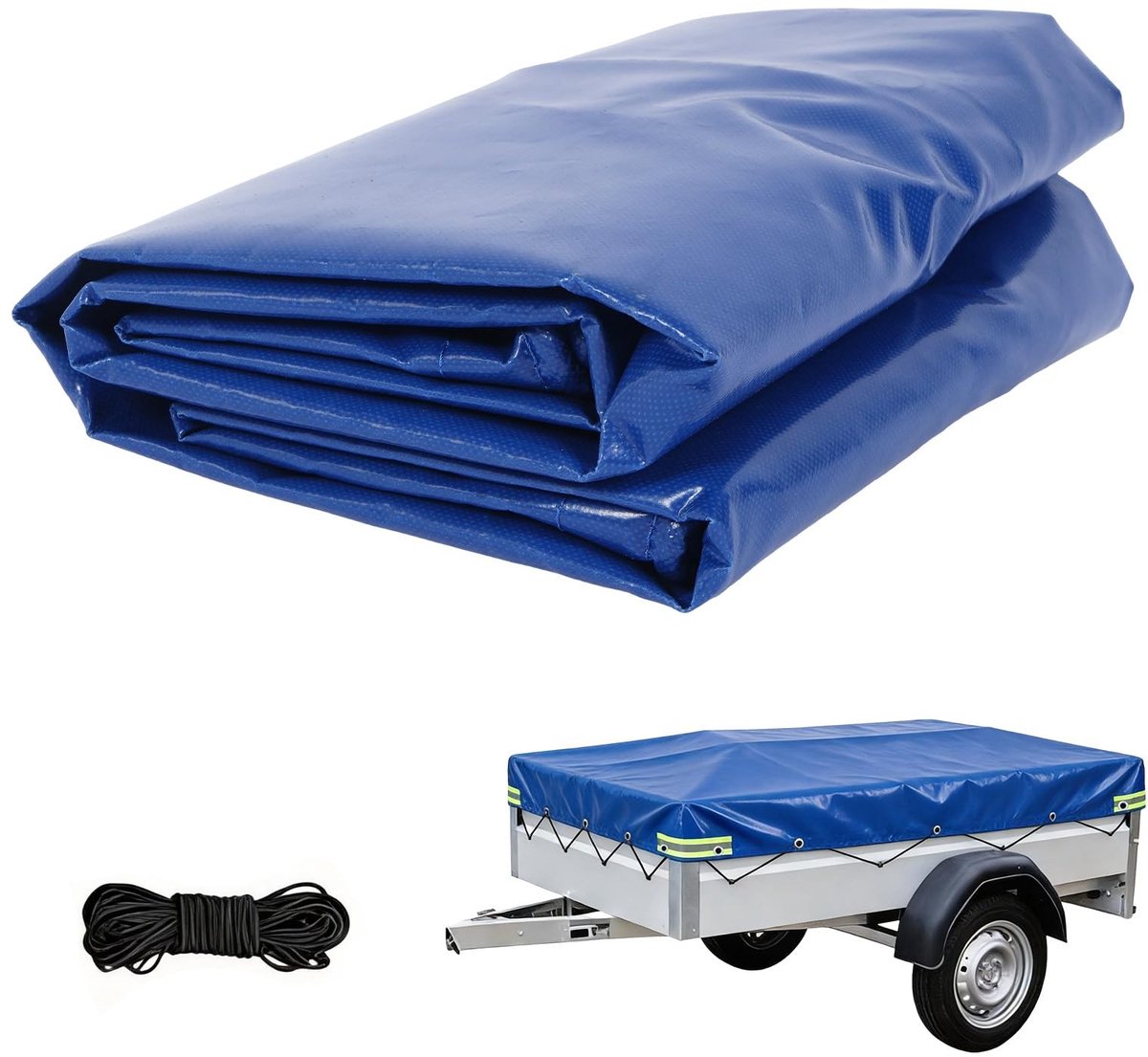 Omgoods - Professioneel PVC Aanhangwagenzeil, 140 x 115 cm, Waterproof en Scheurbestendig