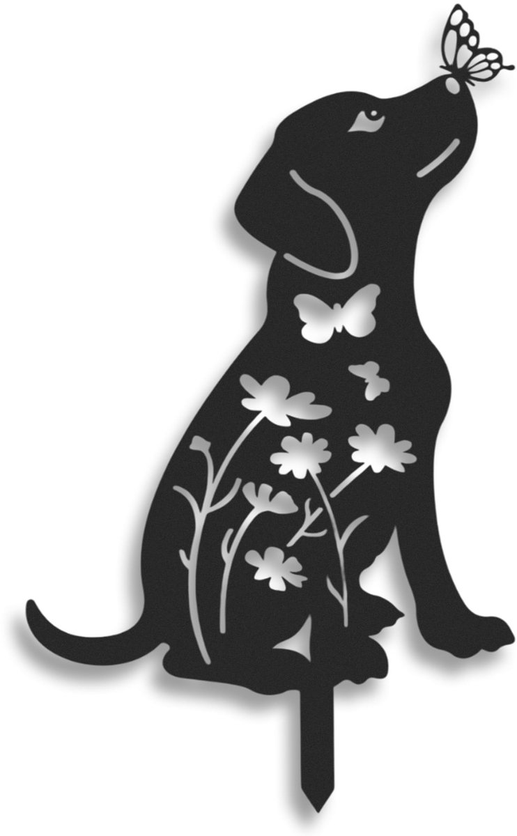 Omgoods - Decoratieve Metalen Hond voor de Tuin