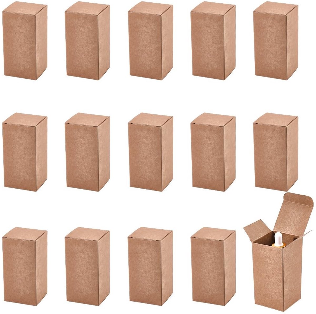 Omgoods - 60 Stuks Bruine Papieren Geschenkdozen 2x2x4 inch