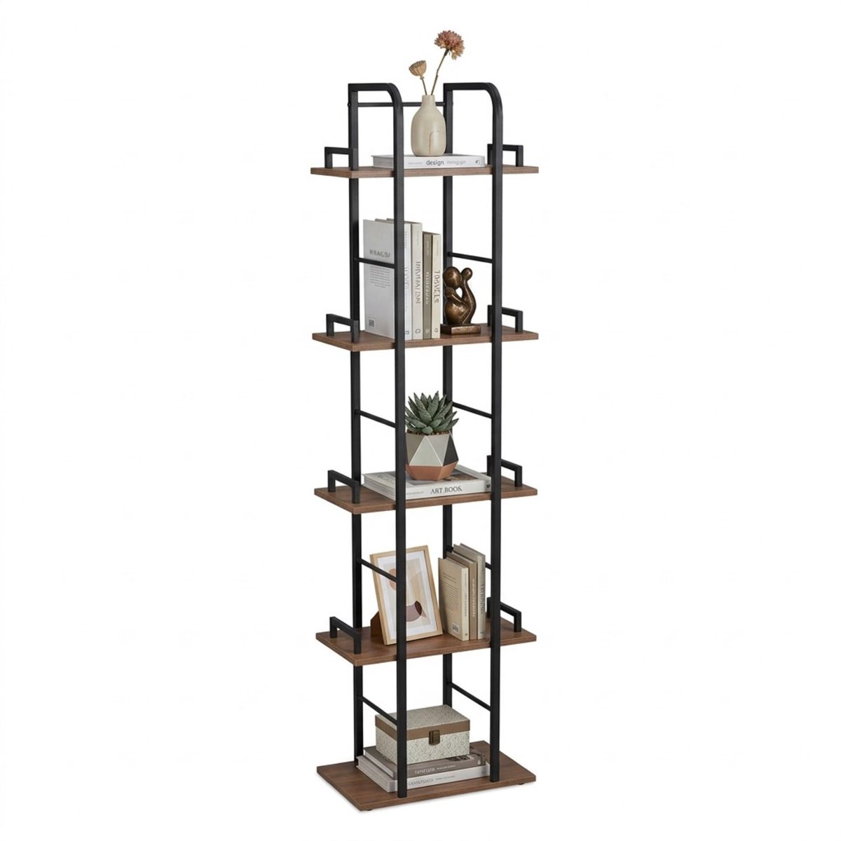 Omgoods - Staande Plank met 5 Open Planken voor Woonkamer en Keuken