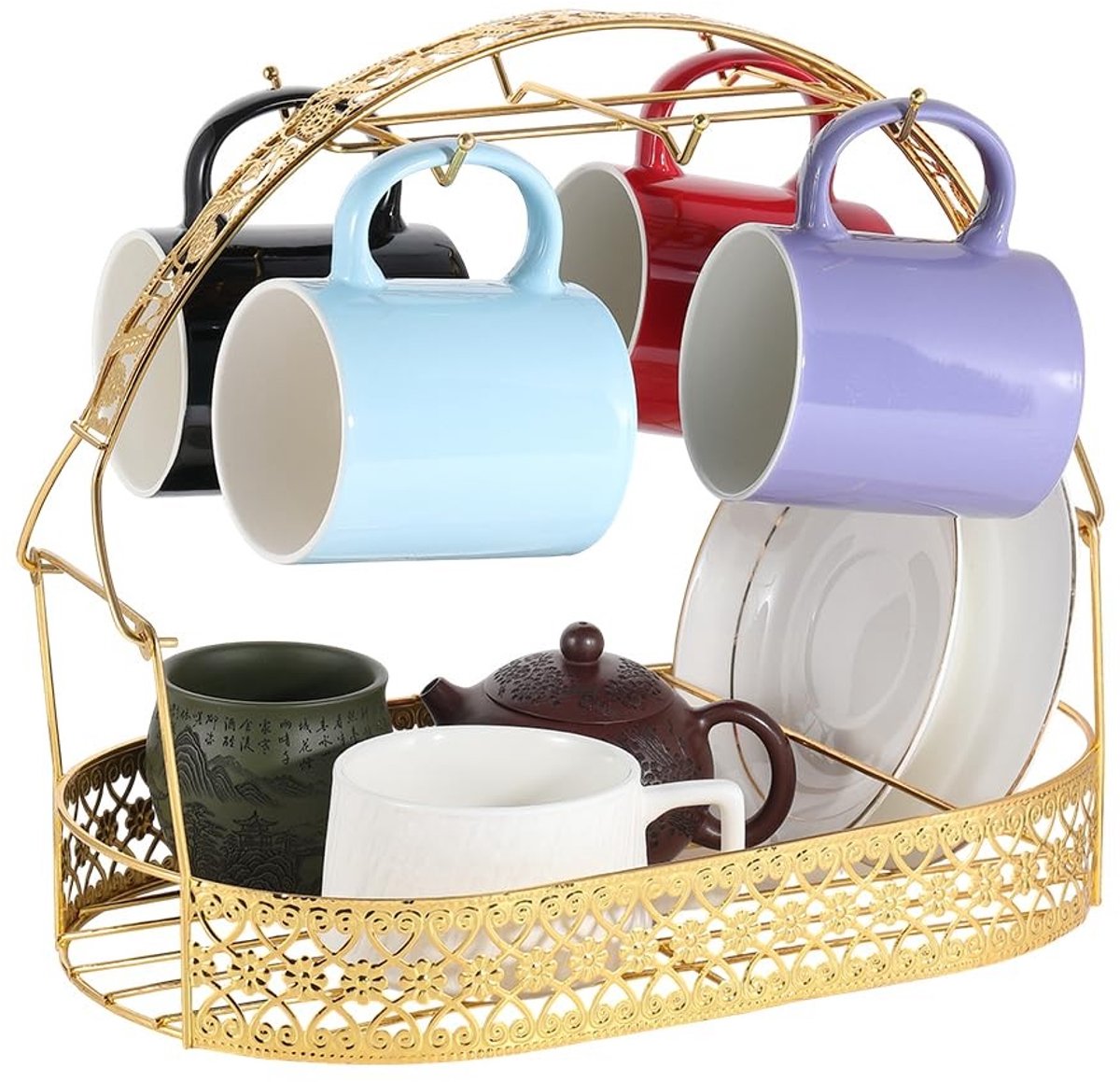 Omgoods - Coffee Cup Holder - Stijlvolle Opslagmand voor Koffiekoppen