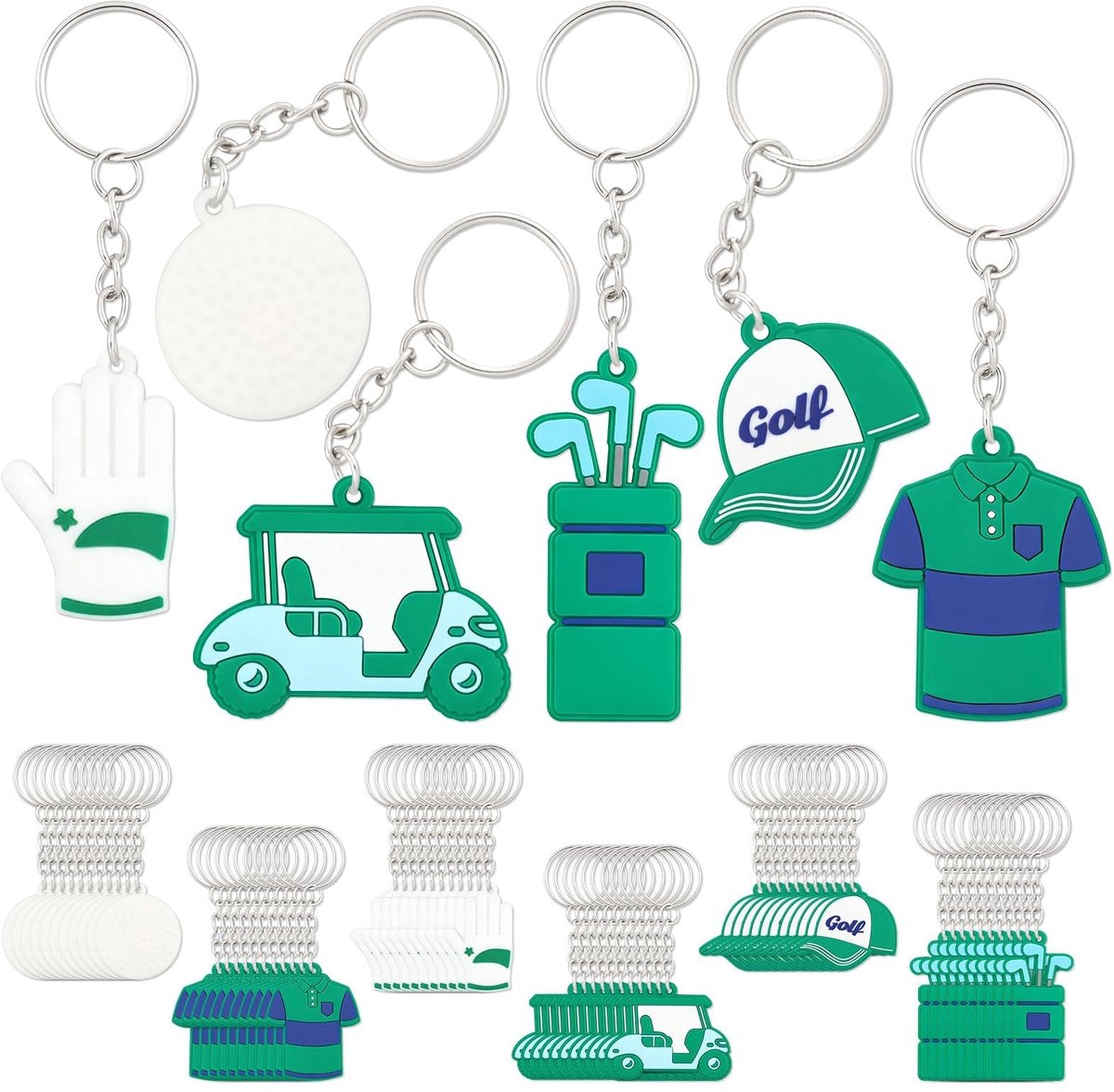 Omgoods - 72-delige Golf Sleutelhanger Set voor Sportliefhebbers