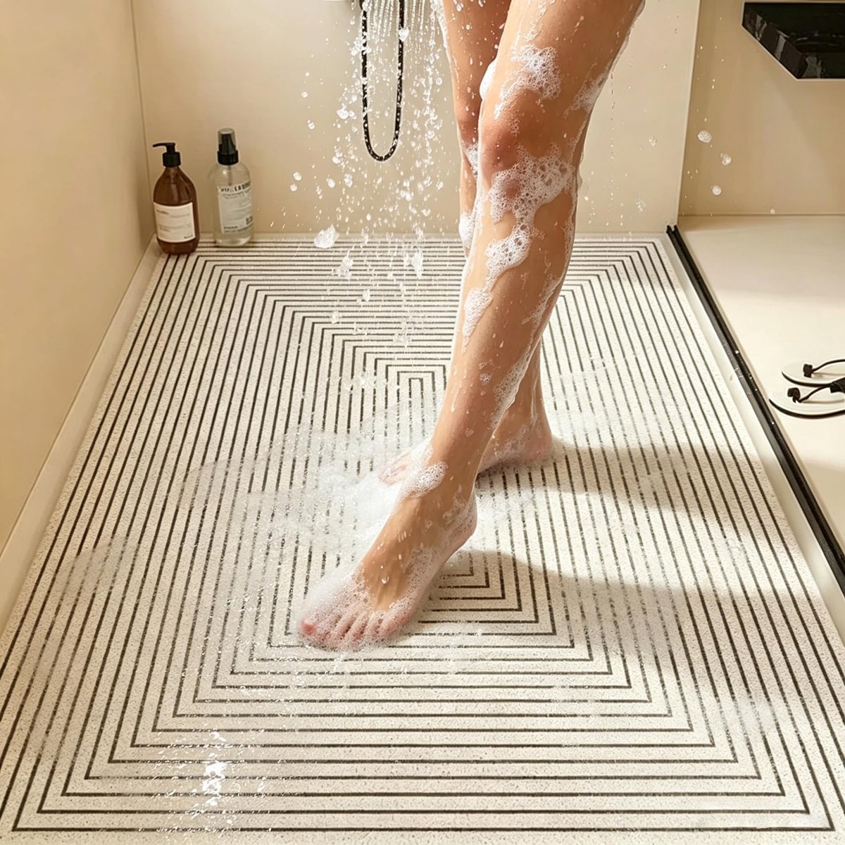 Omgoods - Antislip Badmat met Afvoergaten - Zacht en Duurzaam