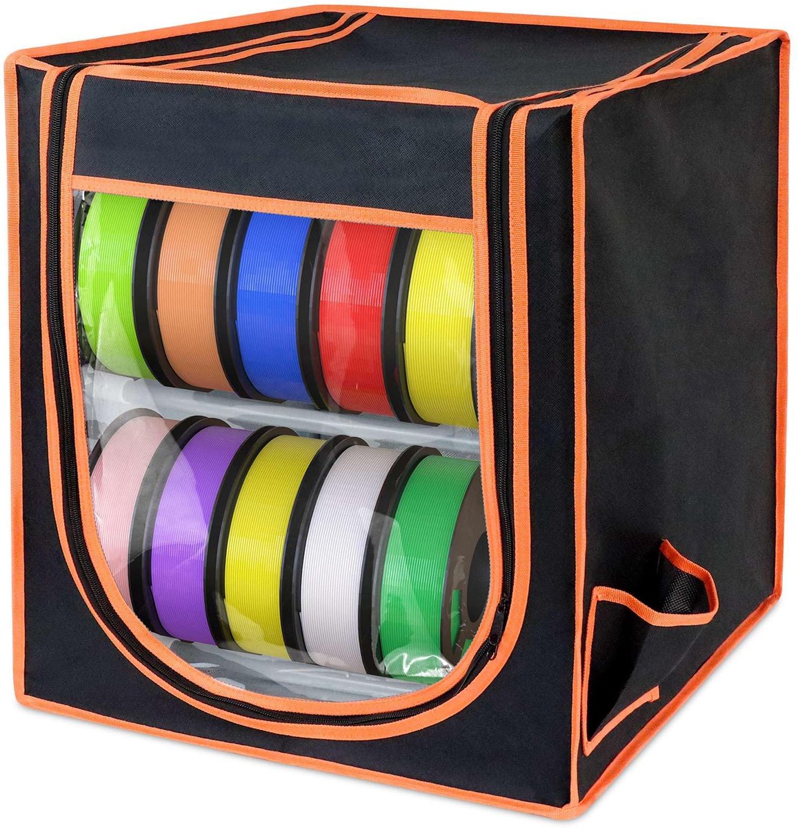 Omgoods- Filamenthouder 2-laags - Filament opslag - Vochtbescherming - Stofbescherming - Grote capaciteit - Voor kantoor/studio/thuis - Filamentopslag