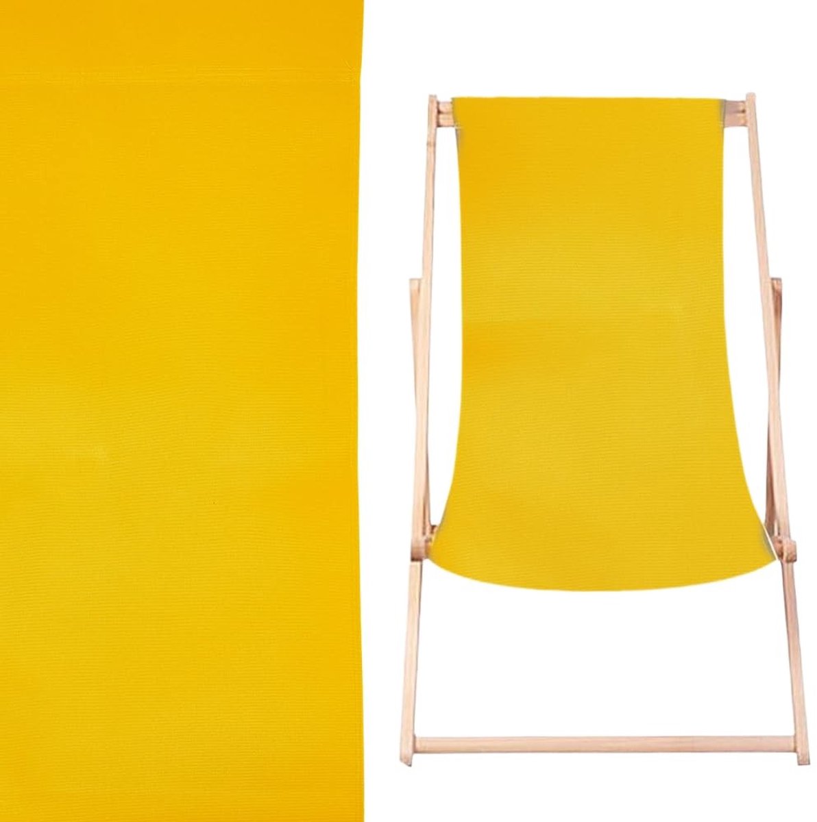 Omgoods - Set van 2 Vervangende Strandligstoelen - Opvouwbaar Canvas voor Buiten
