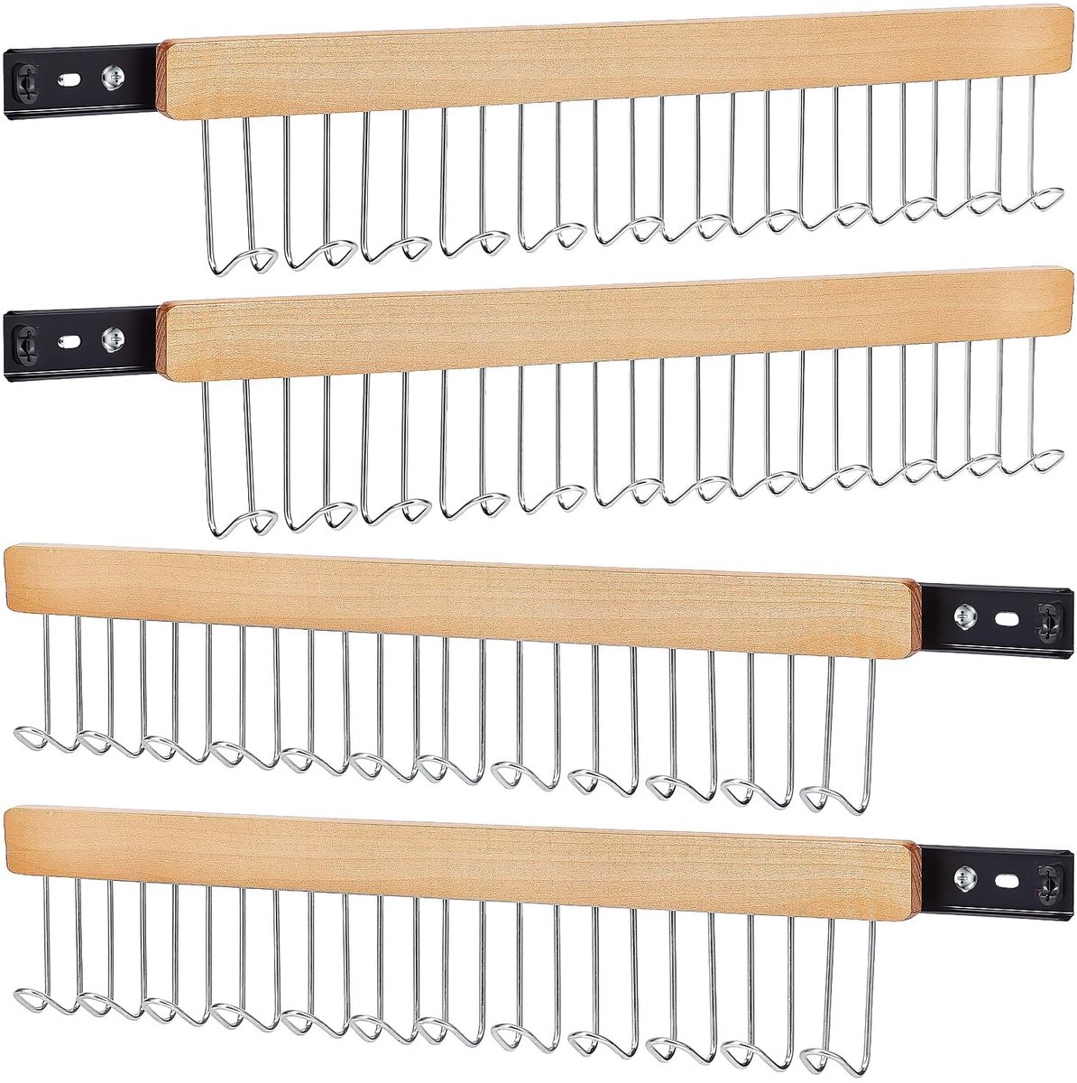 Omgoods - Uittrekbare Houten Kleerhanger voor Kledingkast