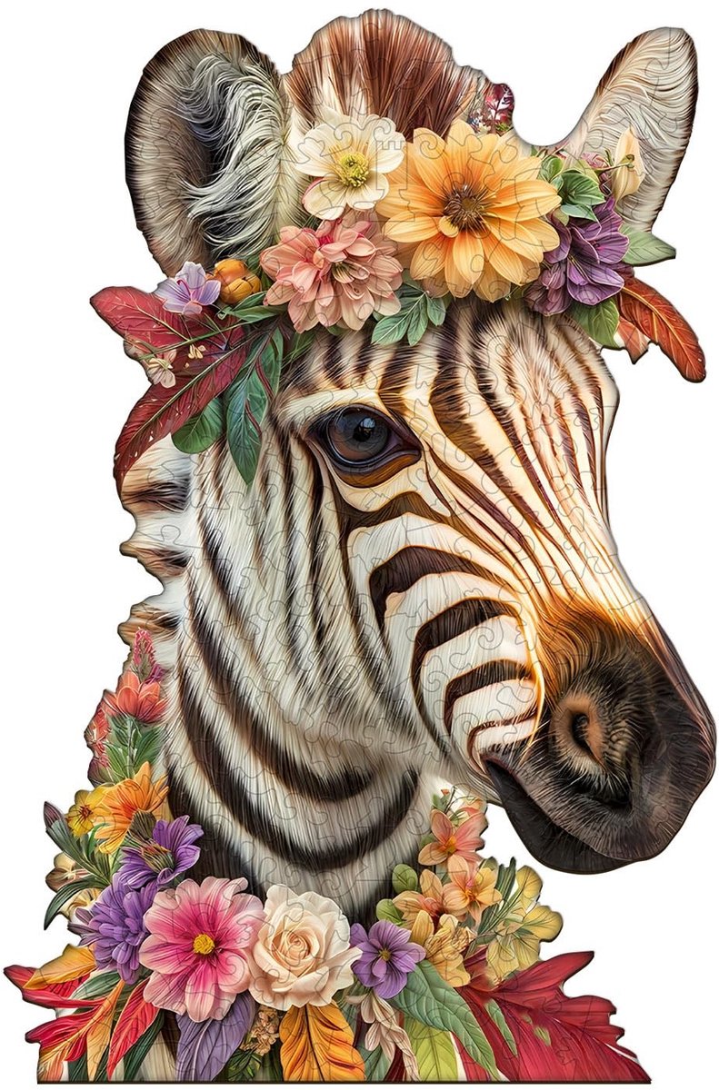 Omgoods - Houten Puzzel voor Volwassenen met Zebra Ontwerp, 190 Stukjes