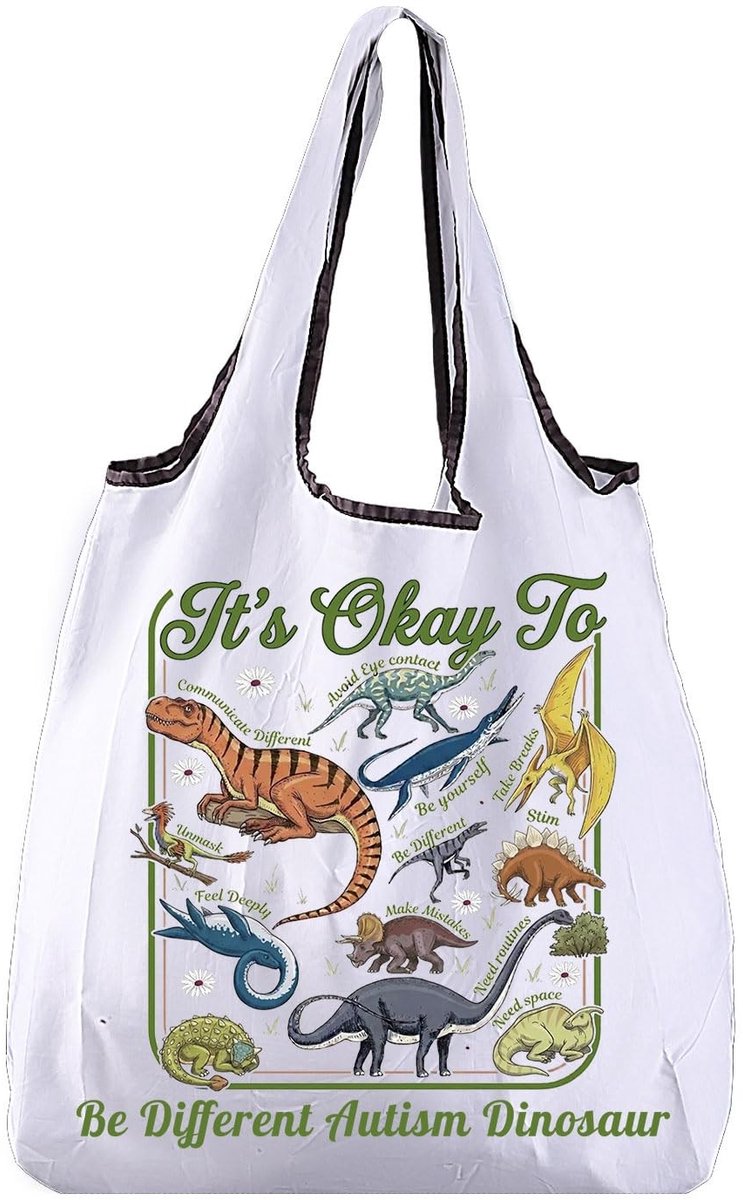 Omgoods - Opvouwbare Boodschappentas met Dinosaurus Ontwerp