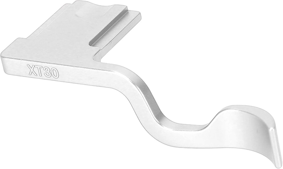 SnelShoppen - Thumb Grip Metaal Hot Shoe Duim Handgreep voor Fuji X-1 X-T2 X-T3 X-T10 X-T20 X-T30 Camera, Zilver, Eenvoudige Installatie, Bescherming