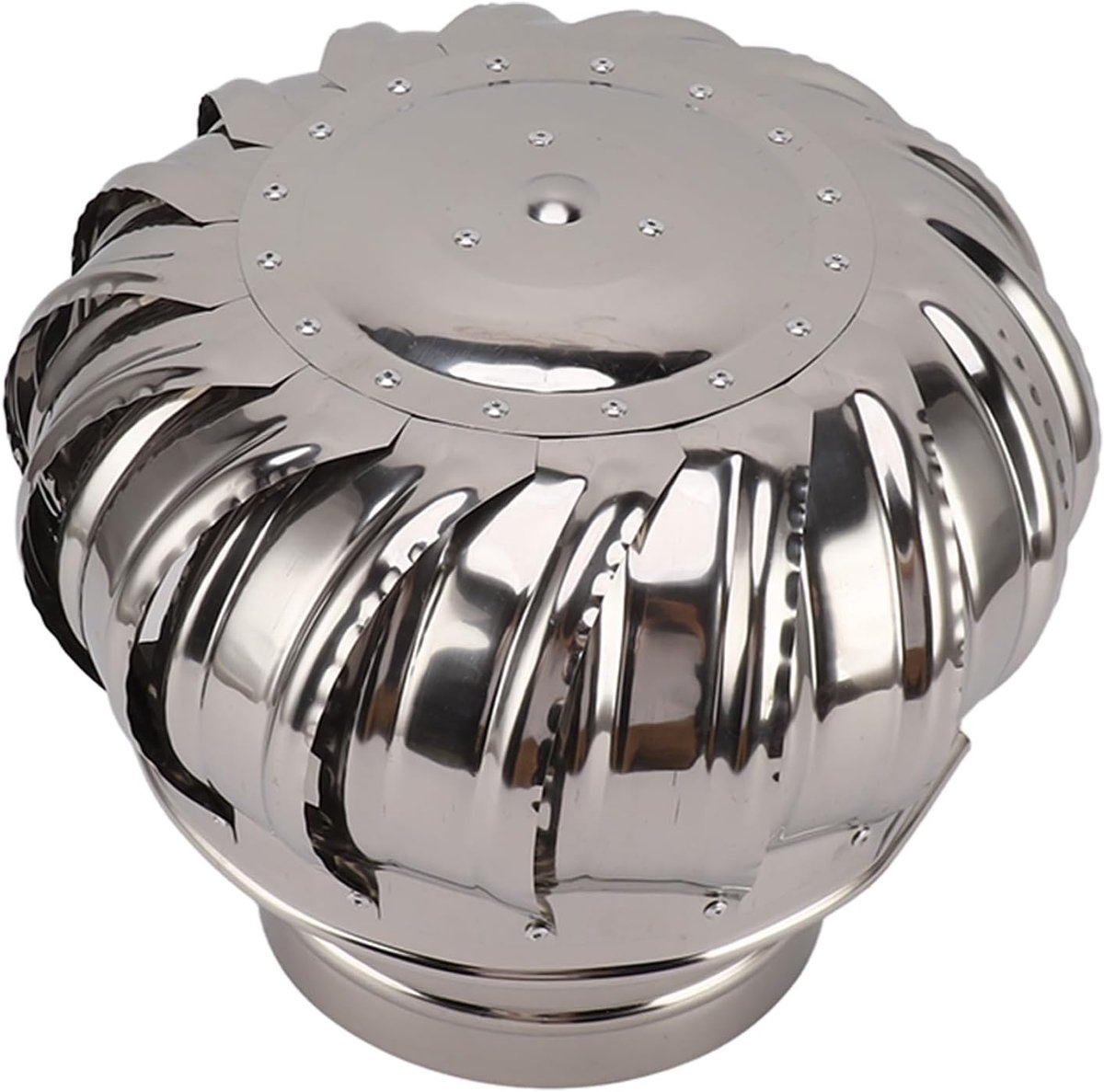 SnelShoppen - Roterende Schornsteen Ventilator Rookafvoersysteem, RVS Turbine Ventilator voor Schornsteen, Eenvoudig te Installeren, Verbeterde Verbra
