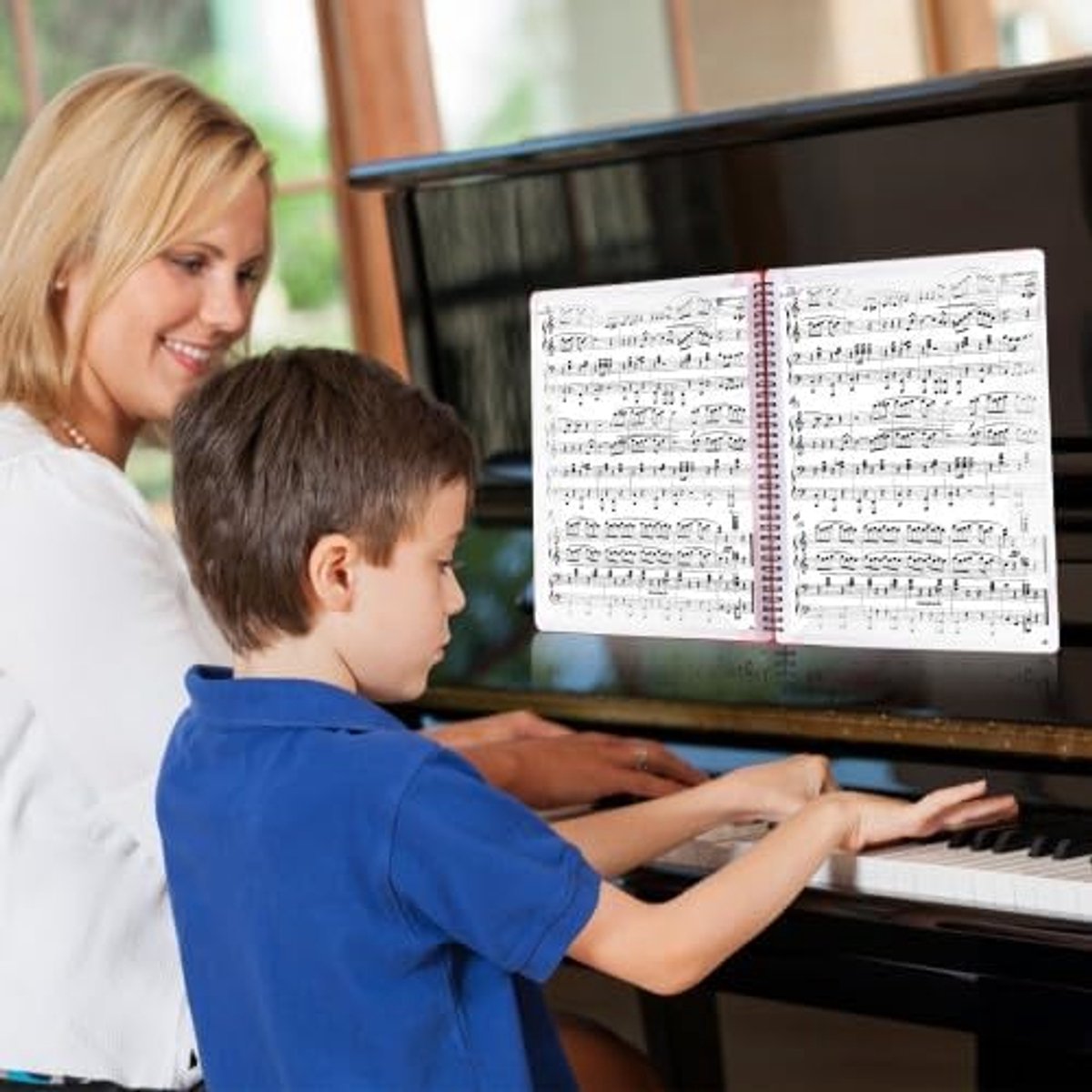 A4 Sheet Music Folder, Music Folder with Paper Documents, 60 Pages Music File Folder, Spiral Band, Music File Folder - ShopVlot