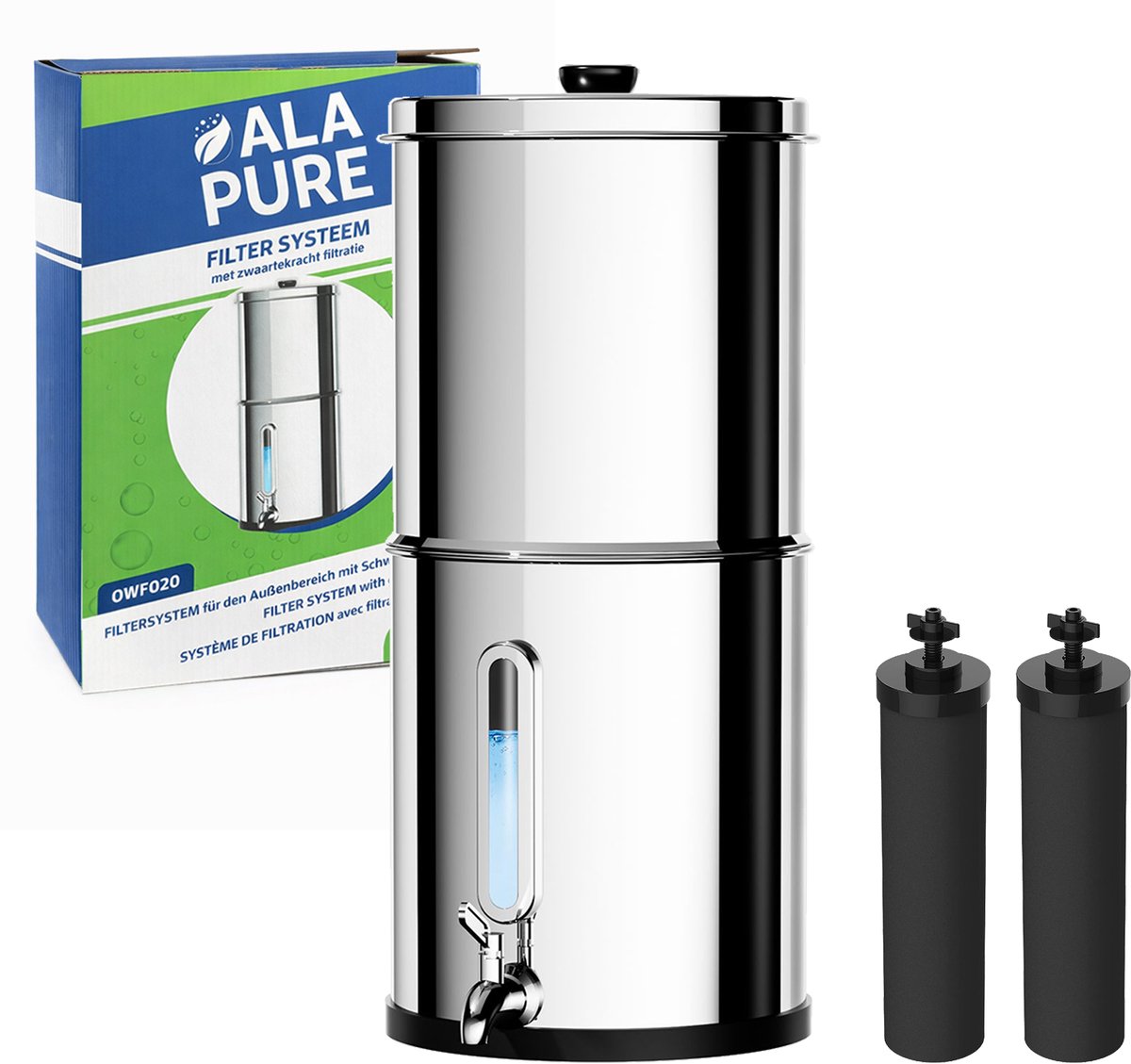 Alapure OWF020 identiek aan Berkey Big RVS 8,5 liter