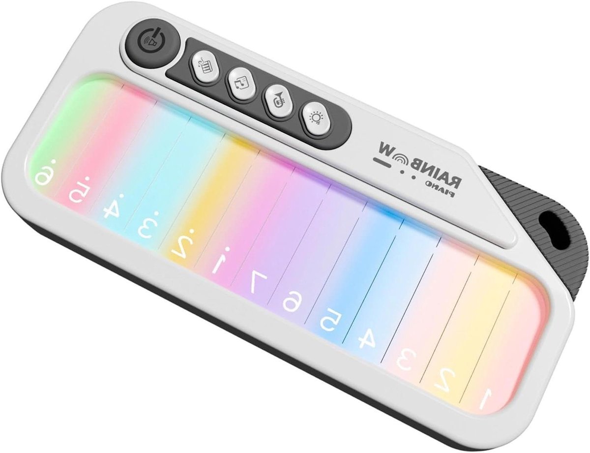 Speelgoedpiano Mini Keyboard - Kinderpiano Muziekinstrument - Muziek Leren Spelen - Lichtgevende Toetsen - 17.7 x 8.8 x 4 cm