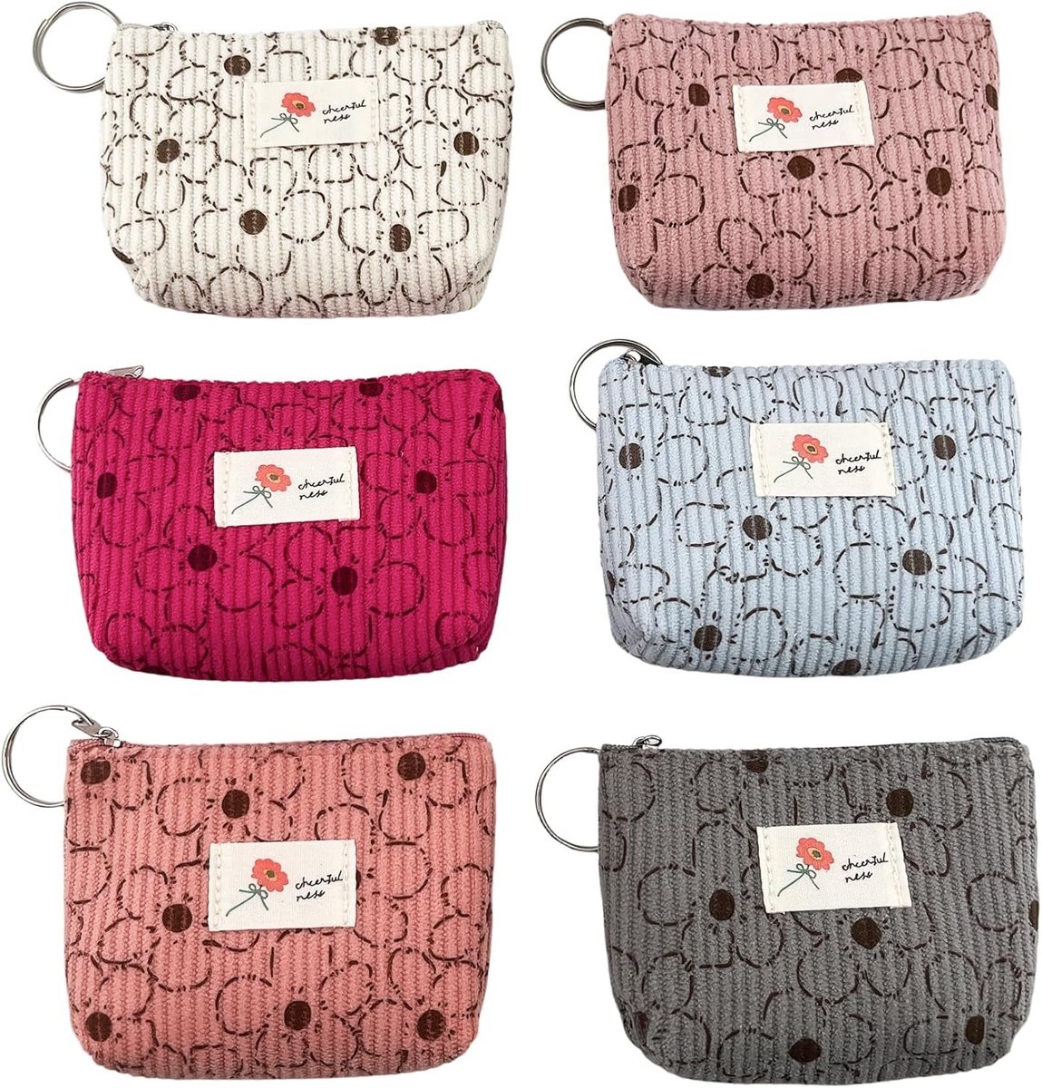 Kleine Make-up Tas Set van 6 Stuks, Handige Mini Purse voor Vrouwen, Perfect voor Make-up en Muntjes