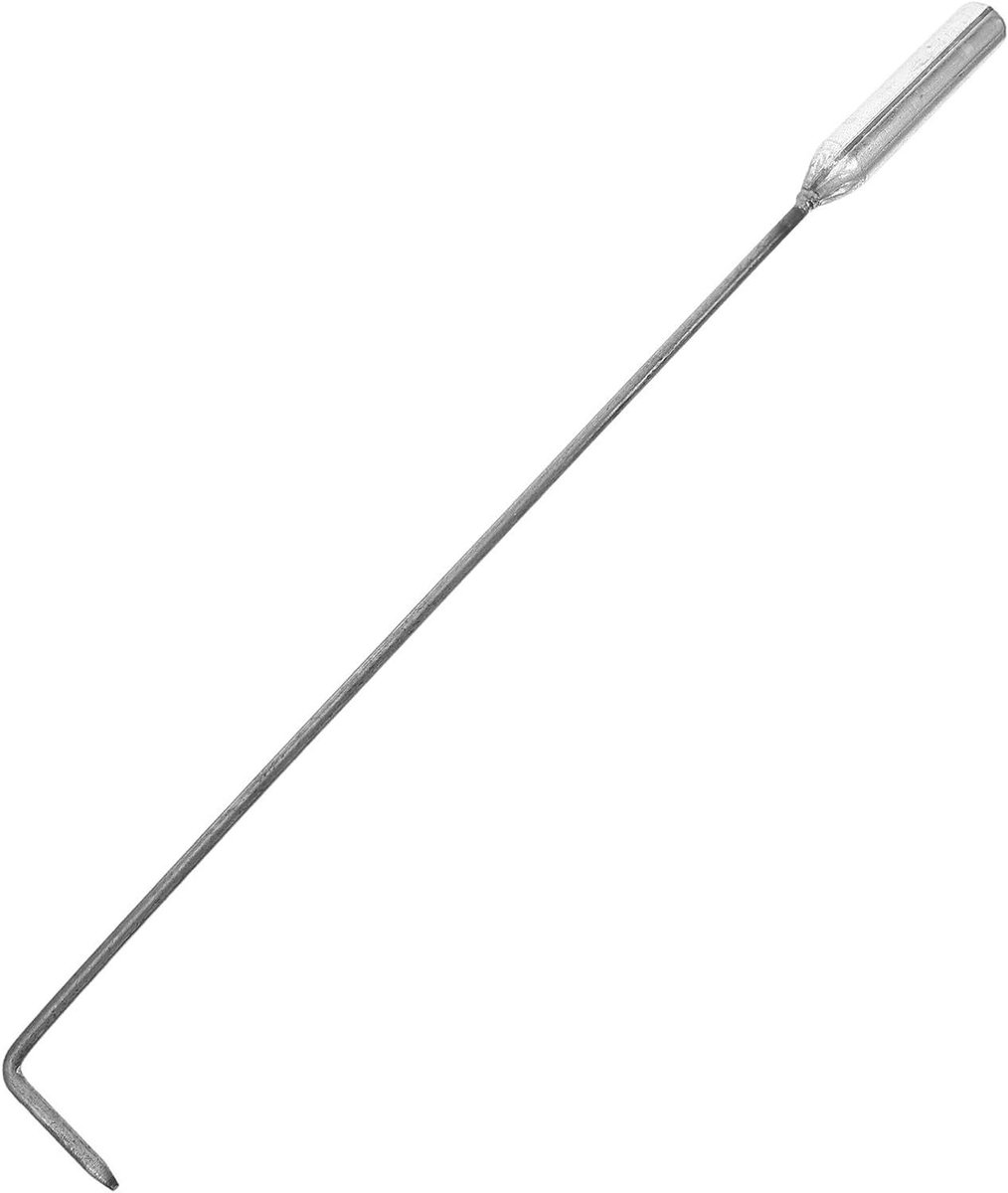 Haardpook - Vuurtang Pookstok - Open Vuur Beheersen - Hittebestendig IJzer - 409 cm - Zilver