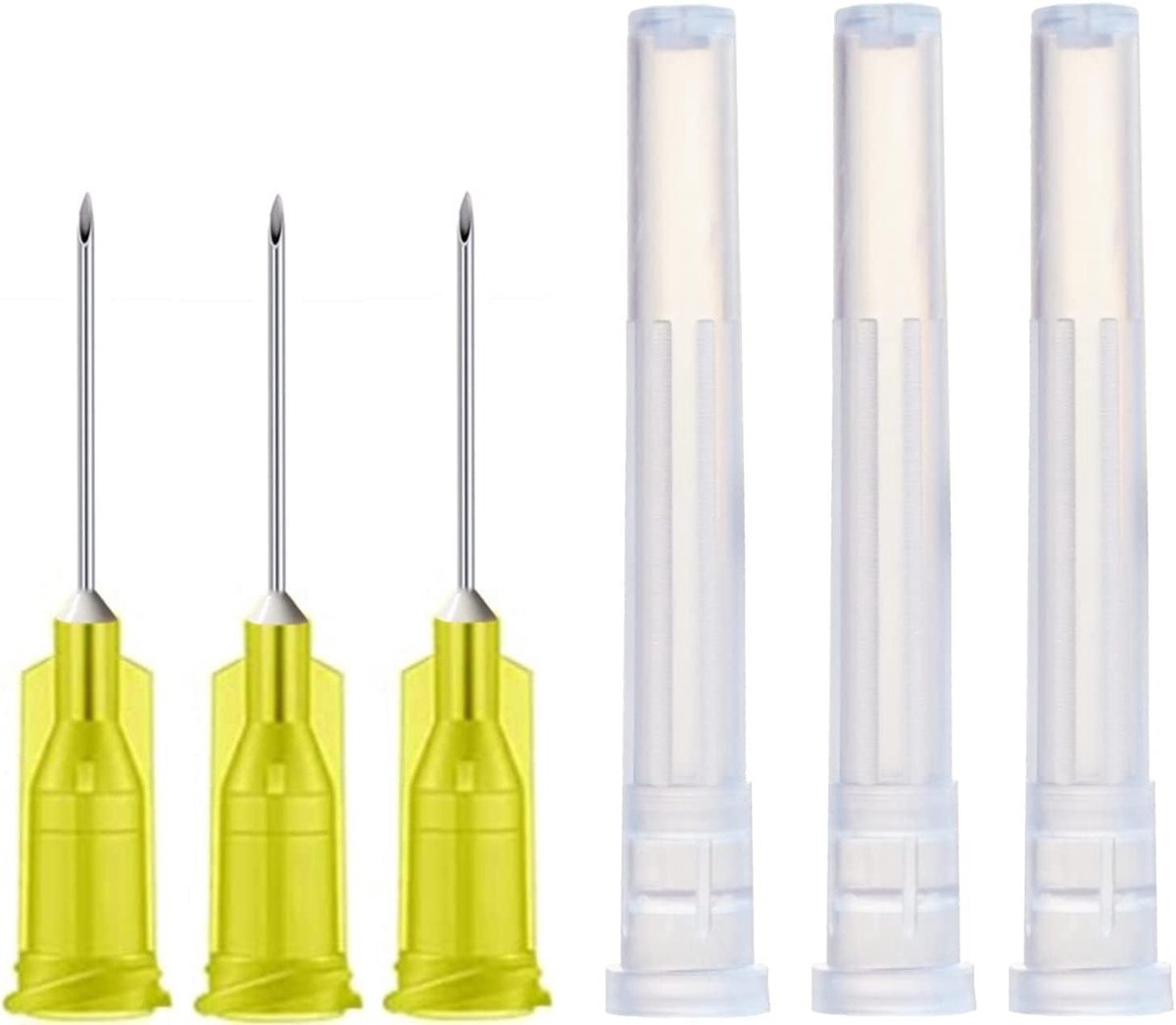 SnelShoppen - Pack van 100 RVS Doseringenaalden Accessoires, Individueel Verpakt (30 G-12mm) - Geschikt voor Luer-Lock Spruiten - Perfect voor Hobby,