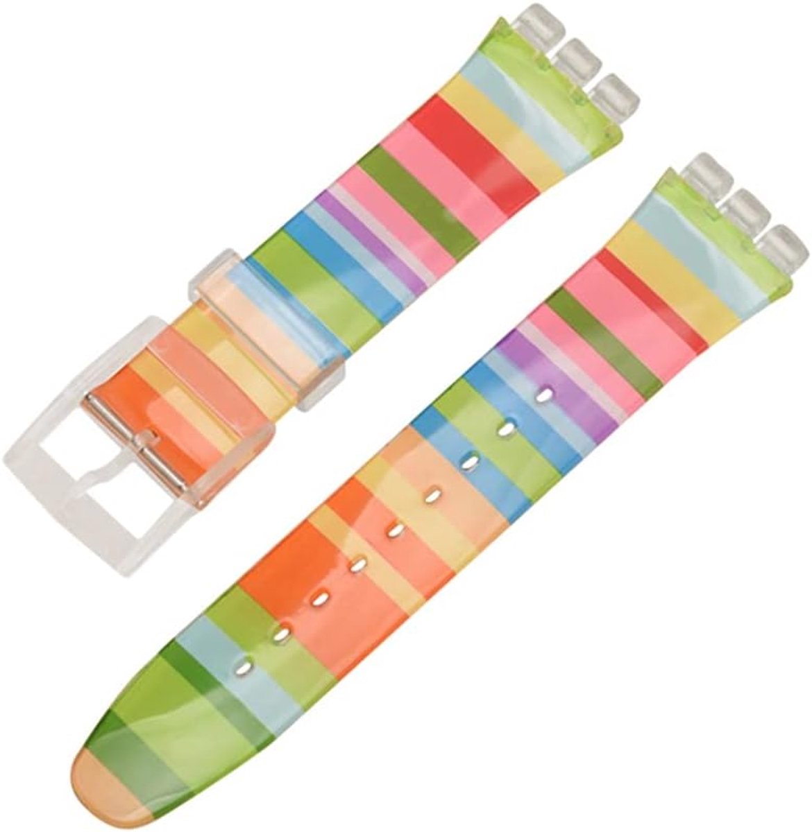 compatibel met Swatch 16 mm 17 mm 19 mm 20 mm band, zachte sport horlogeband, vervangende polsbandjes voor vrouwen en mannen