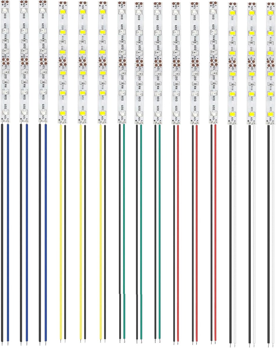 Ledstrips, 2335 SMD LED, 12-18V strips, modelbouw led-verlichting, wit/rood/geel/blauw/groen