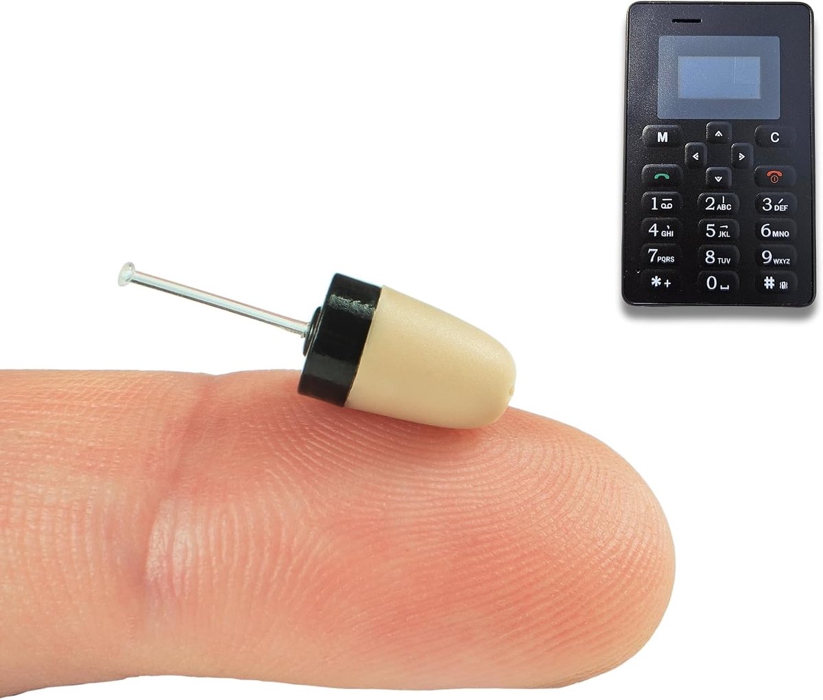 Spy Oortelefoon Zonder Telefoon (Vip Pro SuperMini GSM-kaart) | Nano SIM-kaart, Geïntegreerde microfoon, Bellen en opnames, Oplaadbare batterij, Onzichtbaar, Draadloze oortjes, Mini formaat