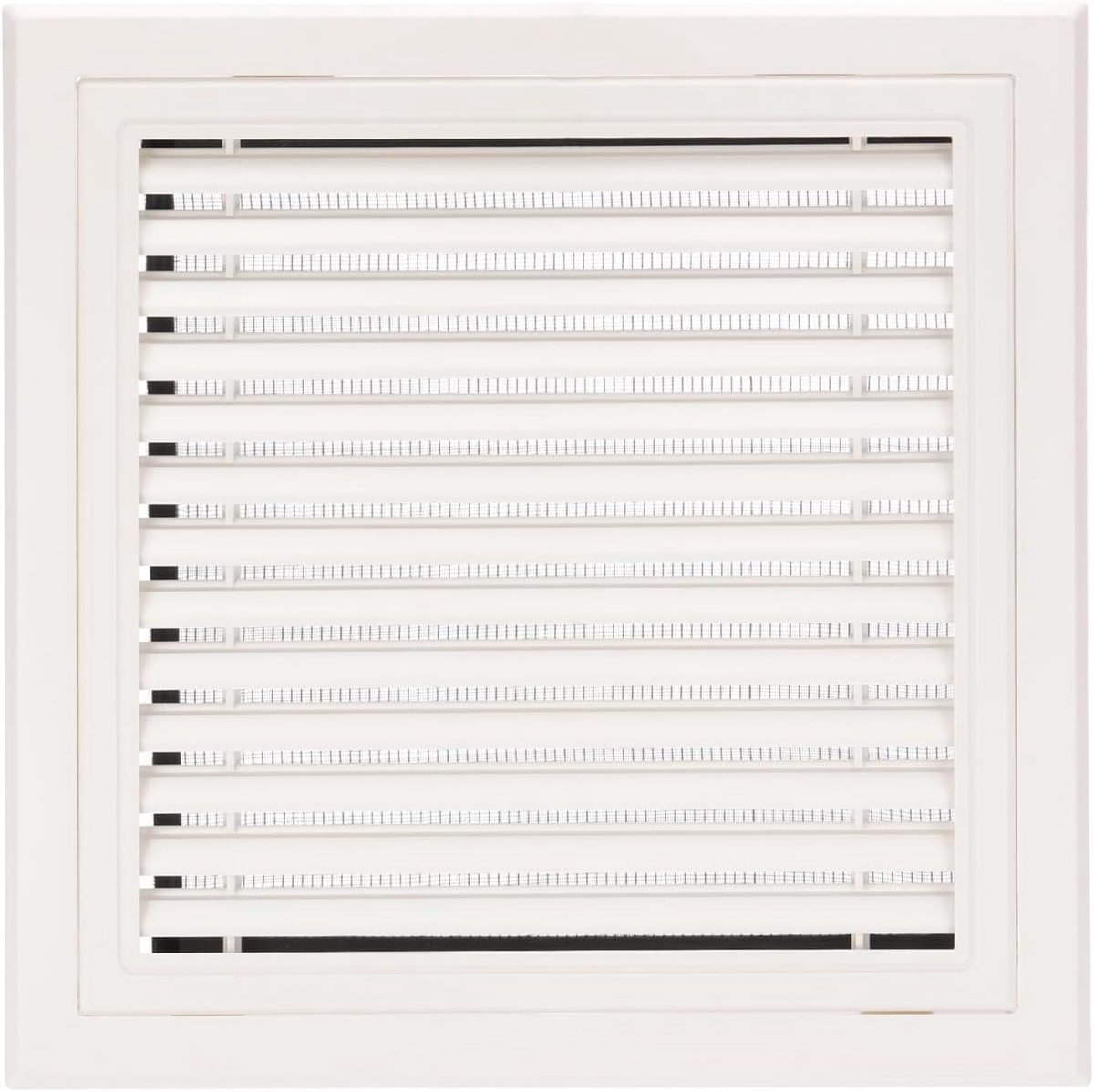 Ventilatierooster - Retourrooster Ventilatiedeksel - Luchtstroom Verbeteren - Ingebouwd Gaasscherm - 35 x 35 cm - Wit