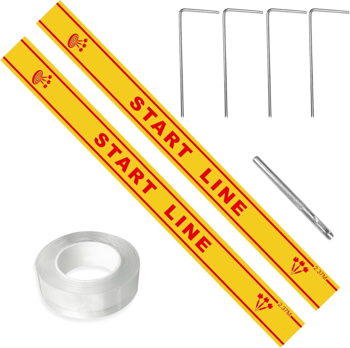 2 pieces felt non-slip dart throwing line, 60 x 5 cm dart floor stickers, dart marker mat, dart throwing line - ShopVlot