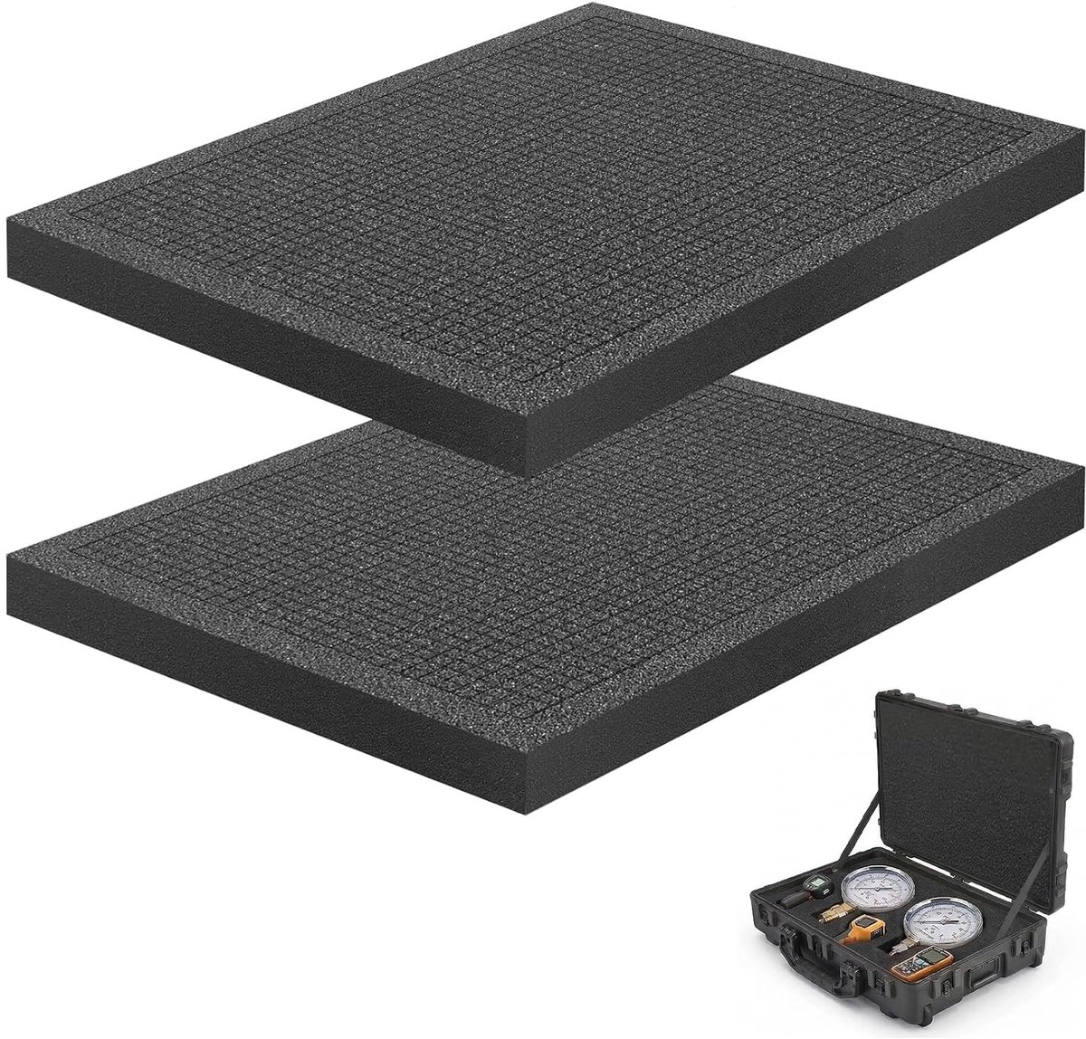 Vulschuim, 400 x 300 x 25 mm, 2 stuks, schuim met hoge dichtheid 50D - ShopVlot