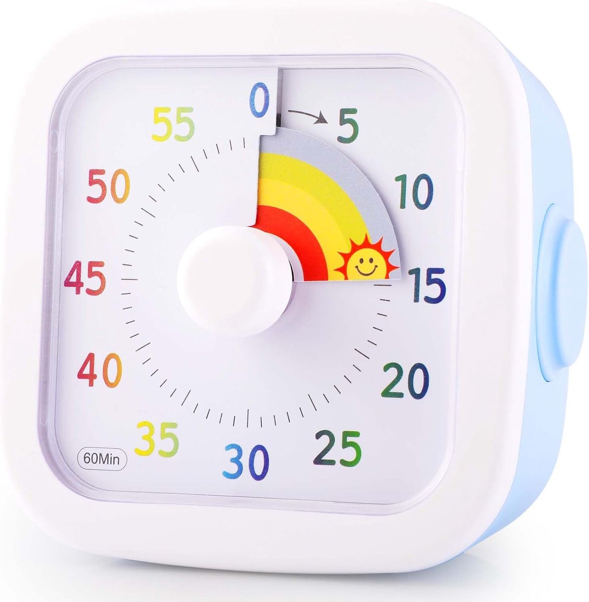 Visuele timer, 60 minuten countdown-timer, bureautimer, voor kinderen, tijdmanagement tools met stille werking, pomodoro-timer voor thuis, keuken, klaslokaal
