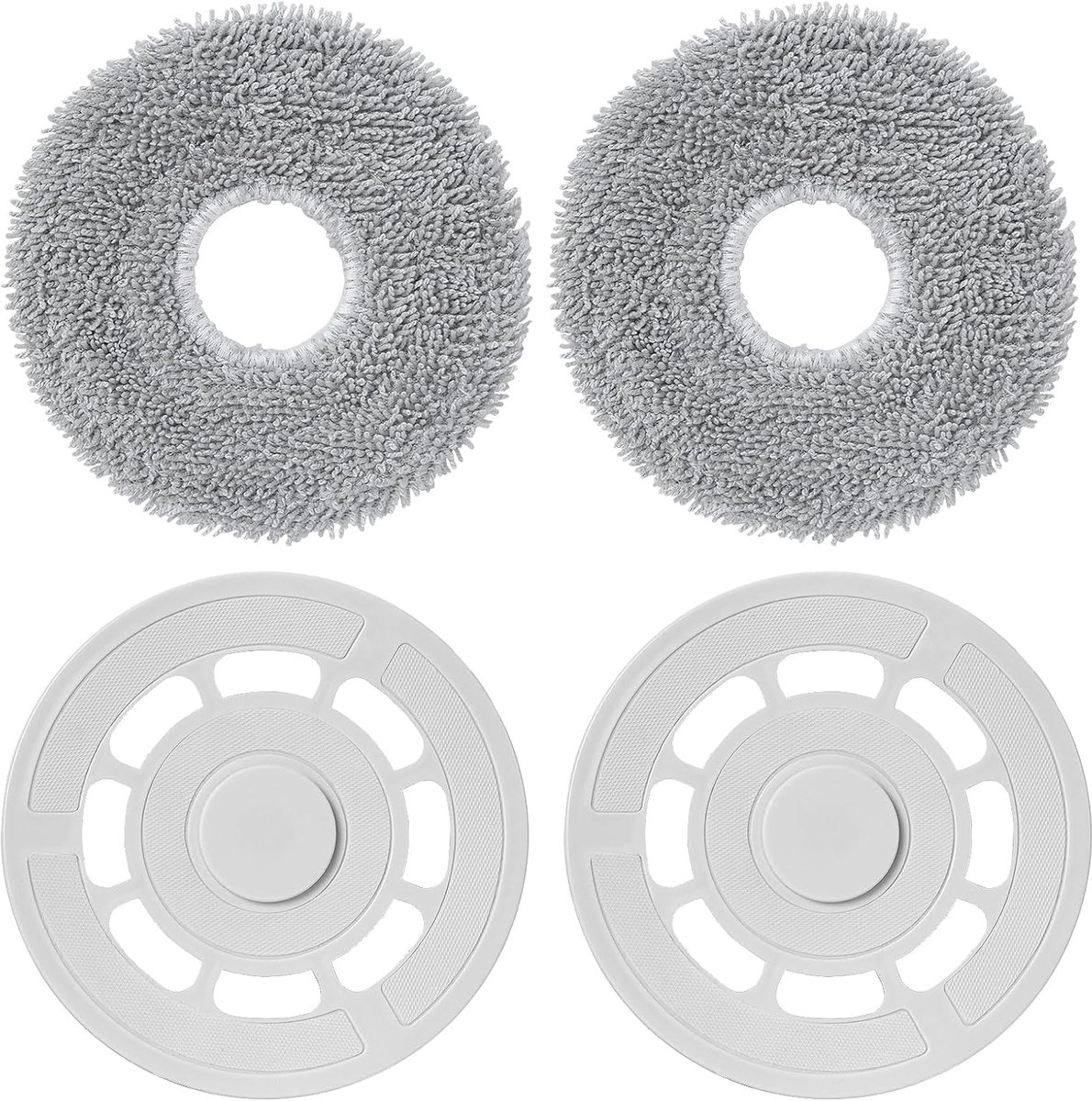 doekjes met reservehouders voor Qrevo S/Qrevo Pro/Qrevo Plus/Qrevo Maxv/Qrevo Master/Qrevo Slim robotstofzuiger, 2 reservehouders + 2 doekjes