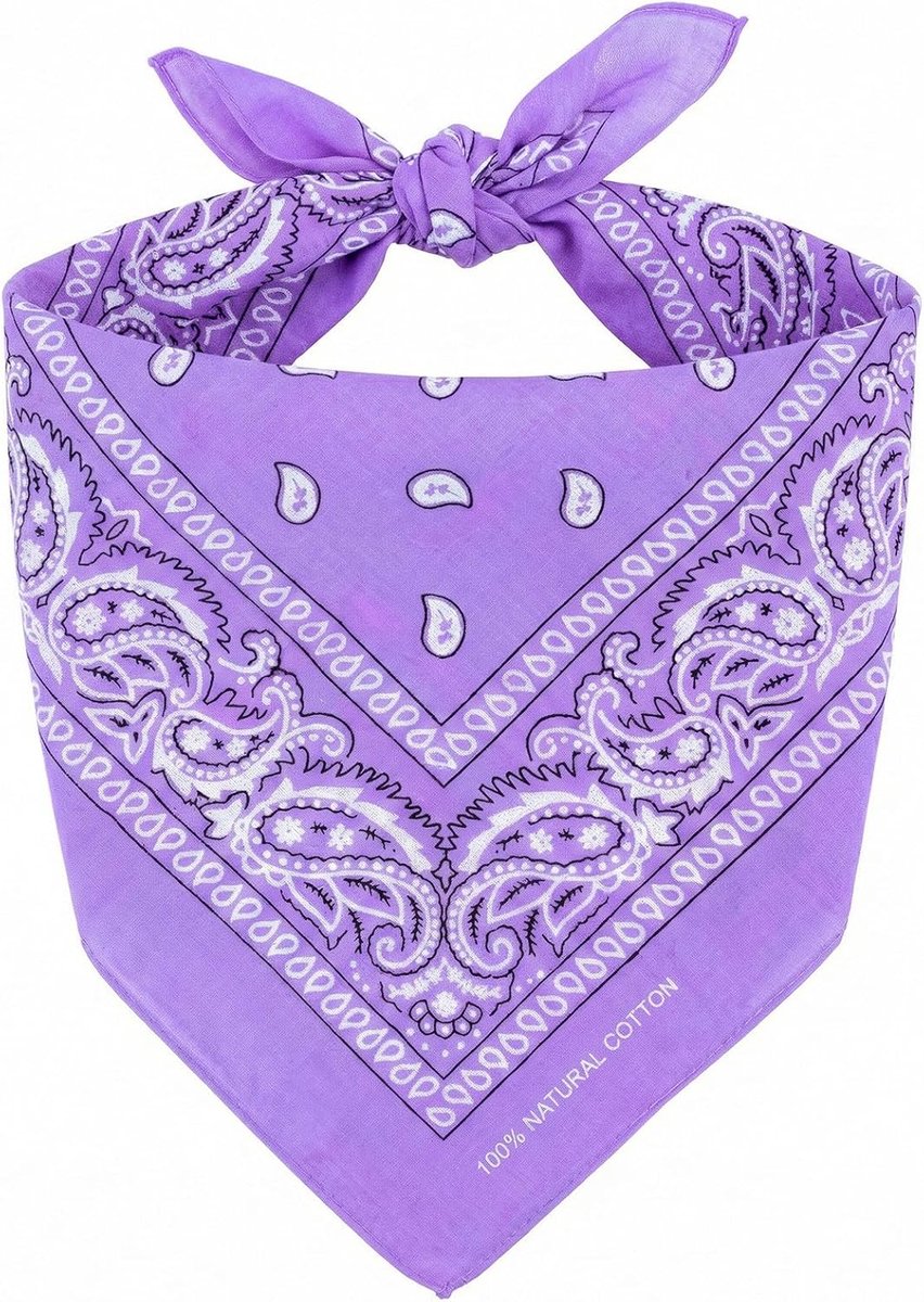 Bandana - 100% katoen en natuurlijke vezels - zacht, duurzaam en wasbaar in de machine - voor dames en heren