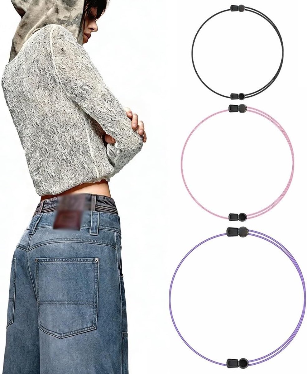 Tuck Band voor overhemden, set met 3 verstelbare crop tuckbanden, verstelbare elastische band, herbruikbare riem voor crops tucks, voor crops tops, T-shirts, overhemden