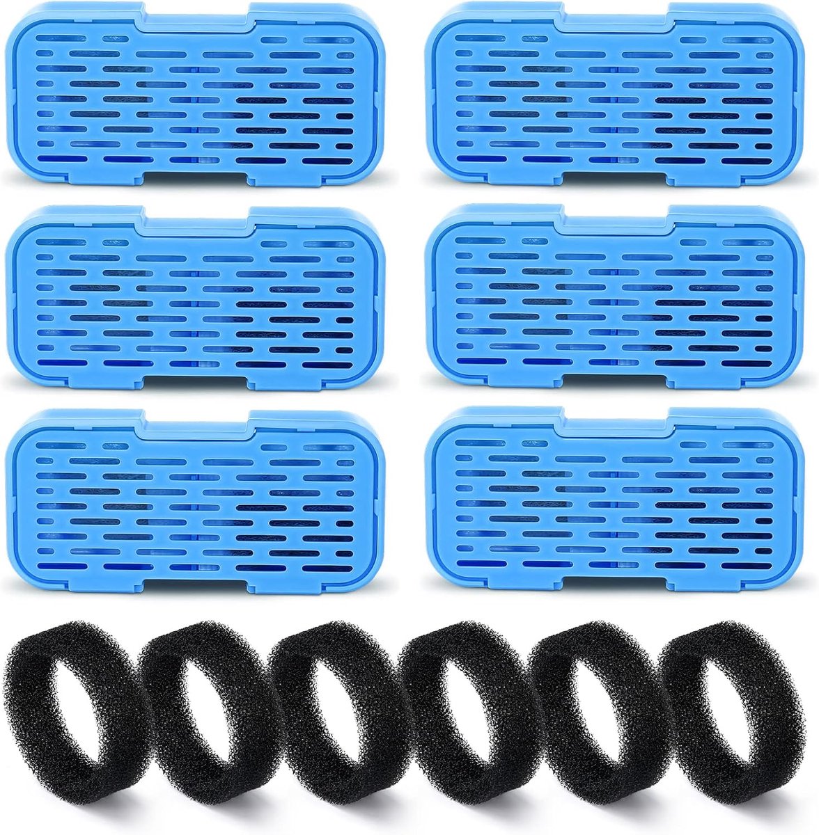 6 filters + 6 sponzen voor de UIOOQ H2 kattenfontein