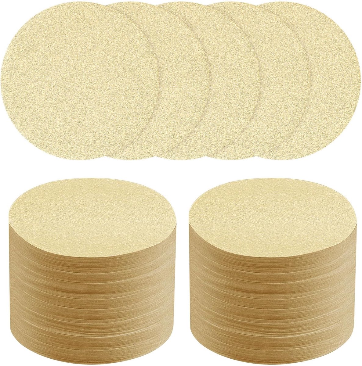 koffiefilterpapier, 400 stuks×54 mm rond papieren koffiefilters, vervanging van micropapierfilters compatibel met Koffiezetapparaat- en espressomachine - naturel