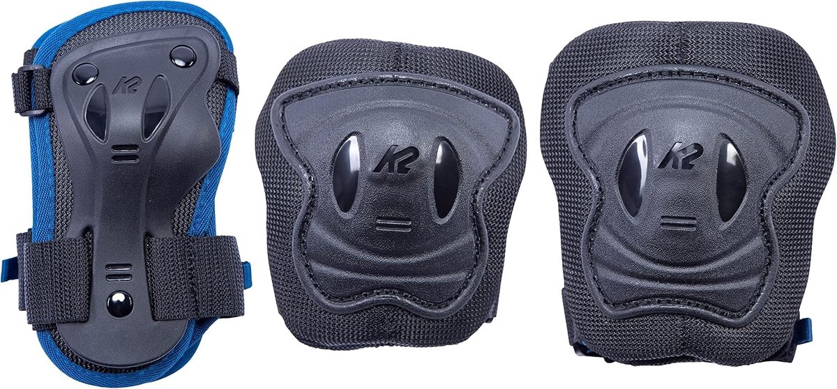 Inline skate beschermers set jongens - zwart - blauw - stevige bescherming tegen vallen - ShopVlot