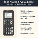 TI-84 Plus CE-T Python Edition grafische rekenmachine met schermdetails en specificaties.