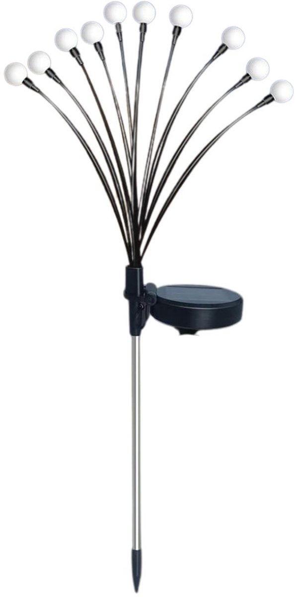 Zavio® Tuinverlichting op Zonne Energie - Solar Buitenlampen - Zwart