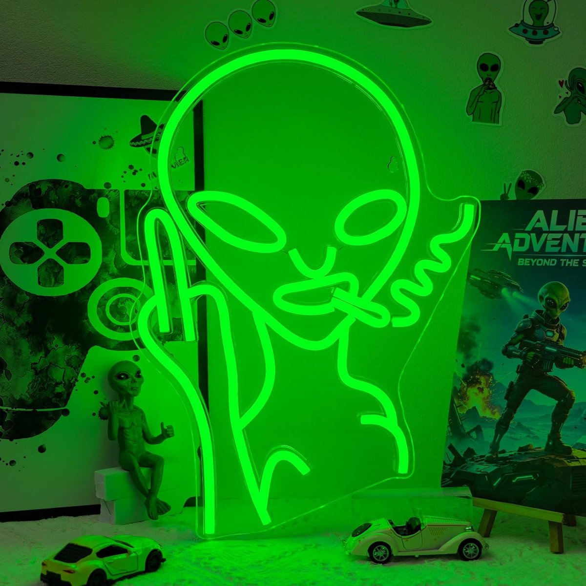rookvreemdeling neonborden minachting gebaar neonlicht led neon wandbord USB of batterij nachtlampje voor speelkamer bar slaapkamer huis pub man kelder verjaardagsfeest