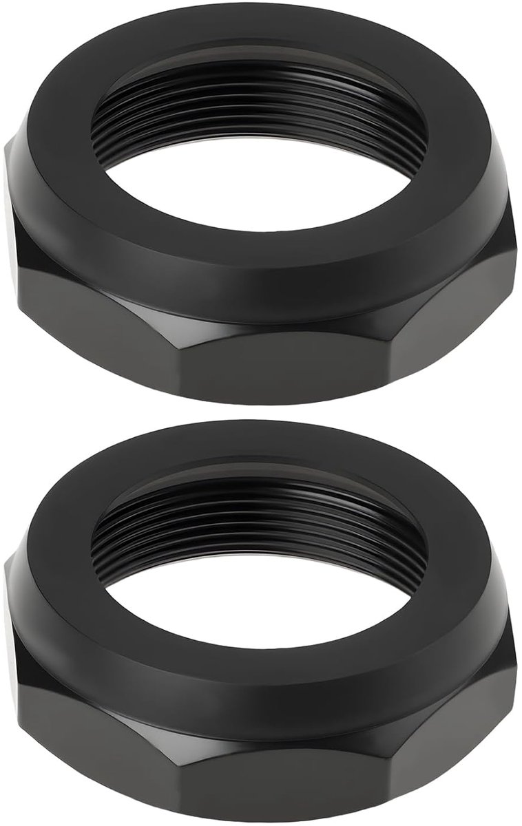 2 stuks Fiets Hoofdstel Bovenste Vergrendelingsmoer 1-1/8 Inch (28,6mm) Schroefdraad voor Fietsvork