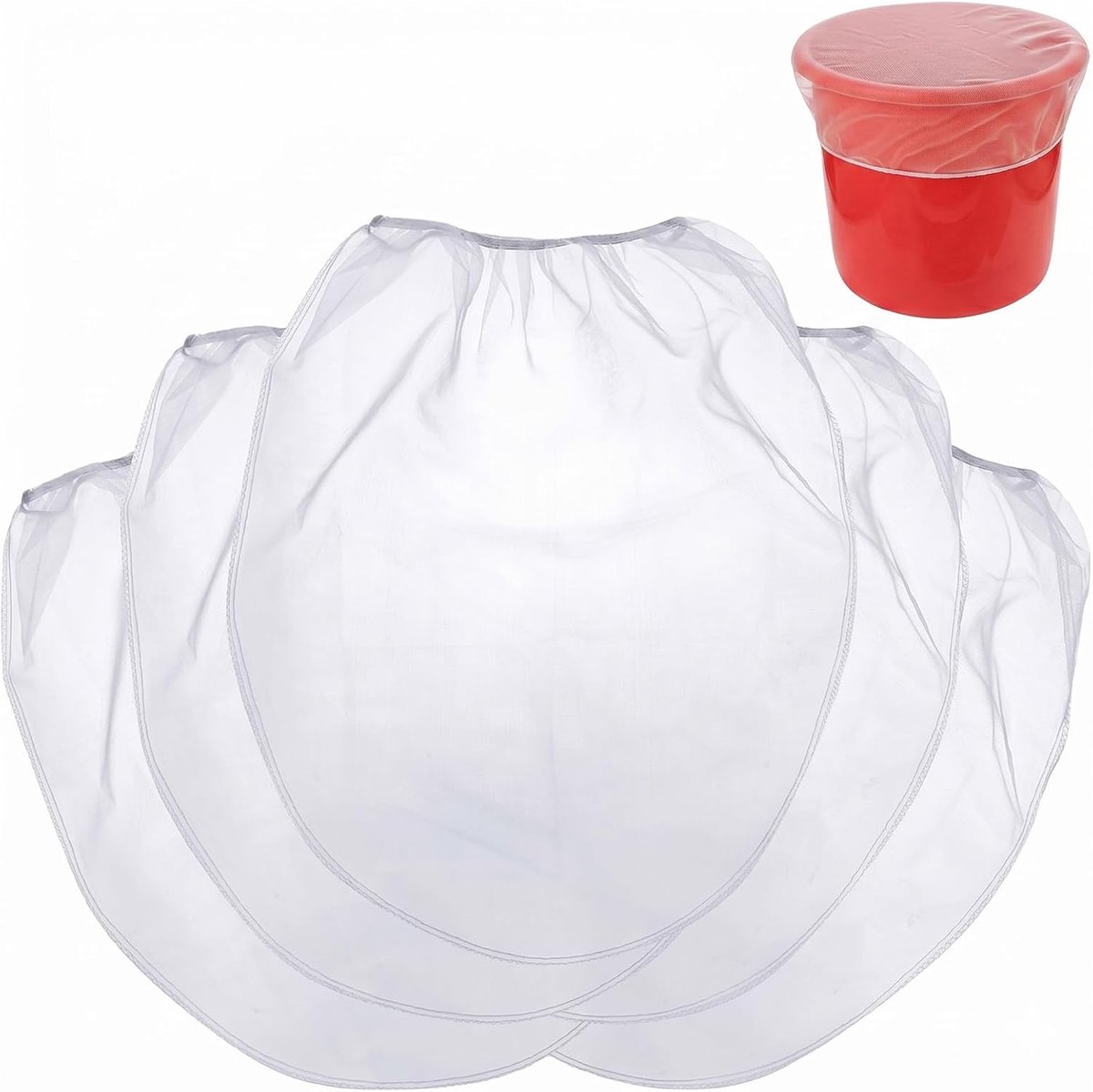 5 gallon filterzak filterzak 400 x 500 mm, witte kleurzeefzak met elastische opening voor het filteren van verf en vloeistoffen (5 stuks)