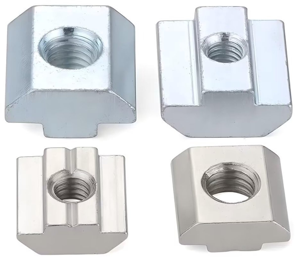 T-groefmoeren, T-schuifmoeren van koolstofstaal voor aluminium profiel (30 serie) M6, 20 stuks