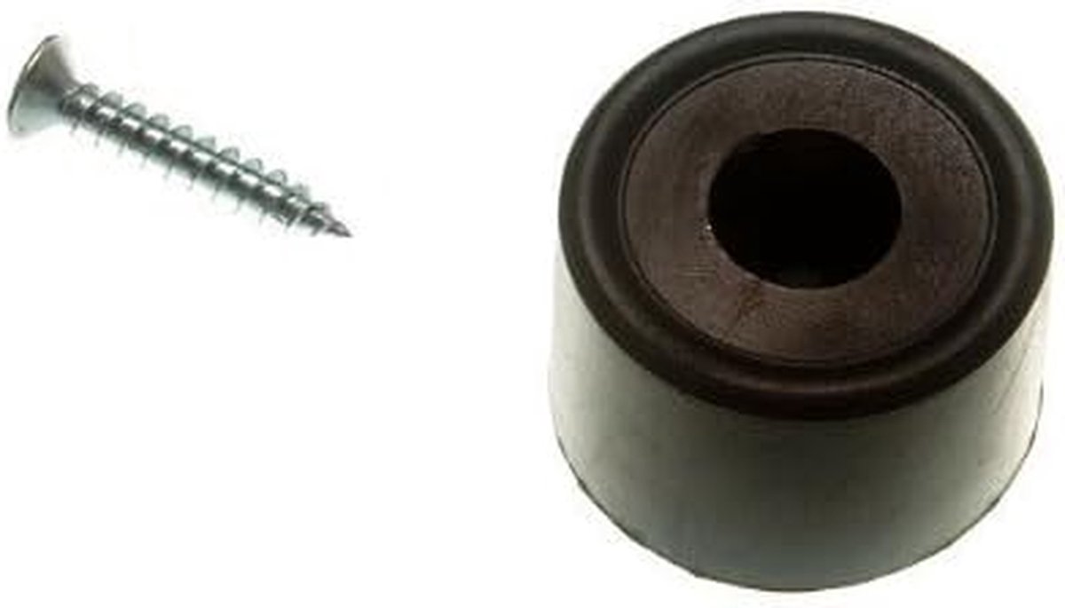 Deurstops Rubber - Deurstopper Set - Bescherming Deuren - Zelfnivellerend - 32 mm - Zwart