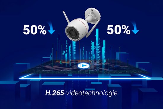 Ezviz H3C Beveiligingscamera - Buitencamera - Wifi - 2K - Nachtzicht 30m - IP67 - 2weg audio - SD Kaart Opslag - AI-aangedreven vormdetectie van mensen en voertuigen - Wit van EZVIZ — afbeelding 5