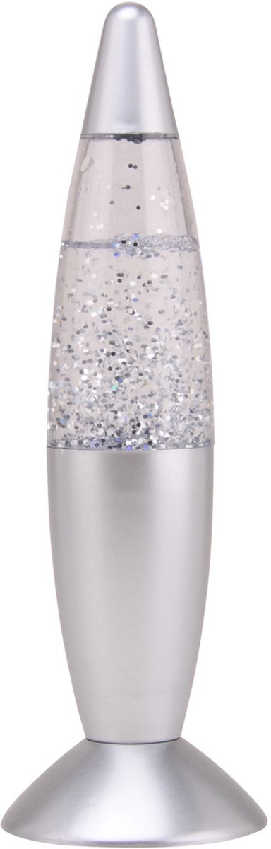 JohnToy Lavalamp Met Glitters - Meerdere Kleuren - 19 cm Zilver — afbeelding 2