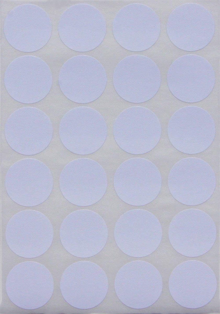 Ronde labels 25mm - witte kleurcodering - multifunctionele stickers - ideaal voor thuis en op school - SnelShoppen