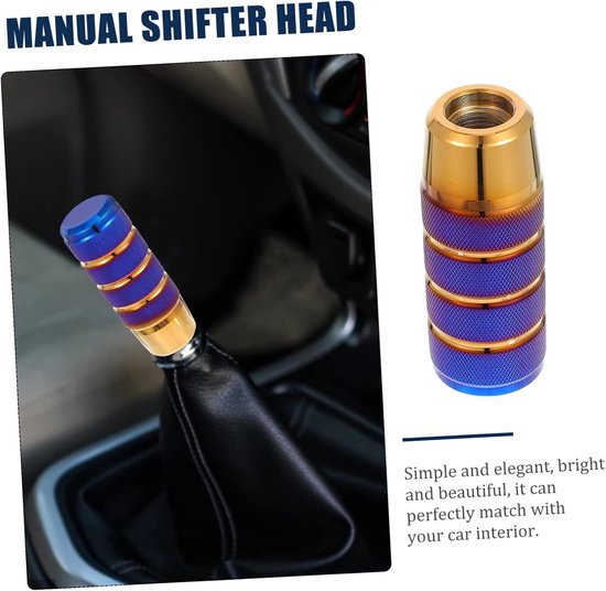 Pookknop Auto - Schakelknop Handmatig - Auto Modificatie - Aluminium Legering - 9.5 cm Lengte - Blauw — afbeelding 3